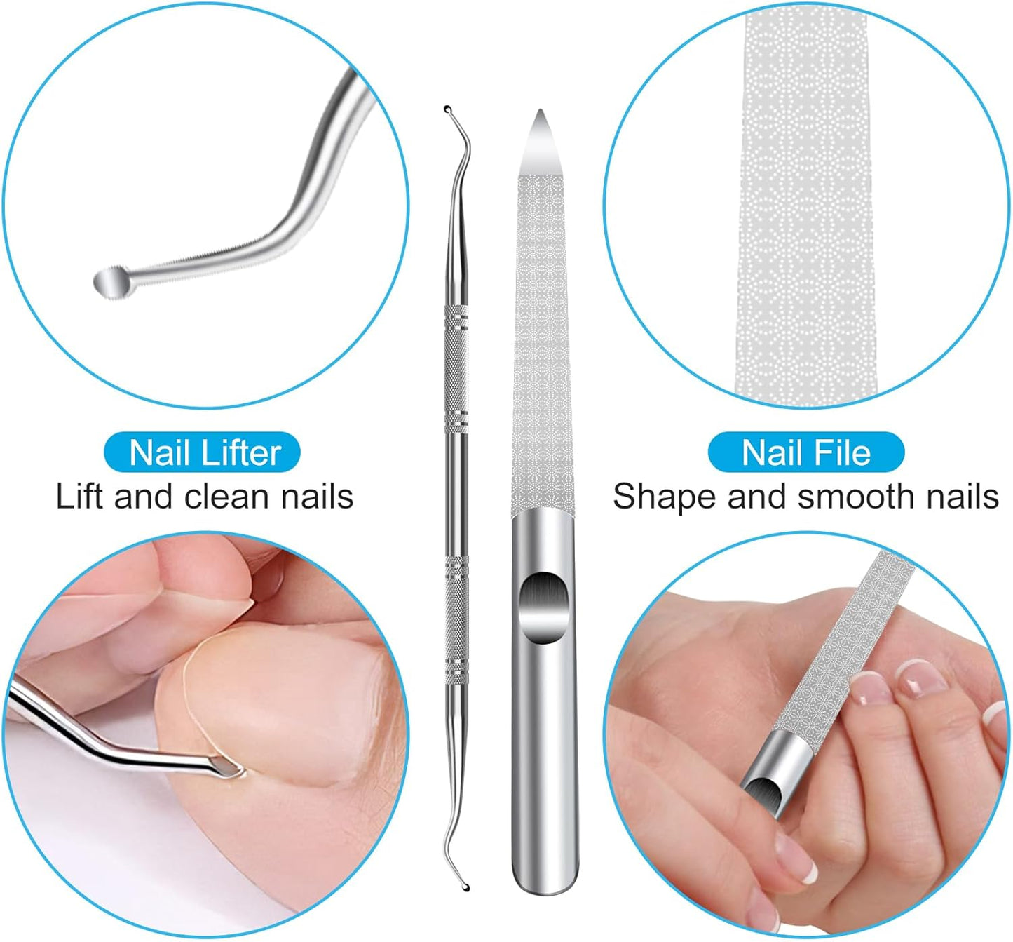 2026 Toenail Clippers for Thick Toenails for Seniors, Angled Head Large Toe Nail Clippers Set for Men, Heavy Duty Ingrown Toenail Clippers with Long Handle, Ultra Sharp Slanted Nail Cutter Wide Jaw