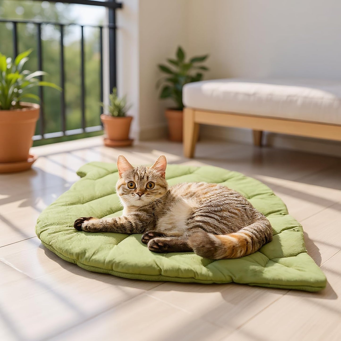 Washable Cat Bed, Warm Cotton Cat Mat Bed, Non-Slip Mattress Pet Supplies for Sleeping Indoor Outdoor Couch Crate Travel Car Seat Kennel Floor Kitten Puppy Animal