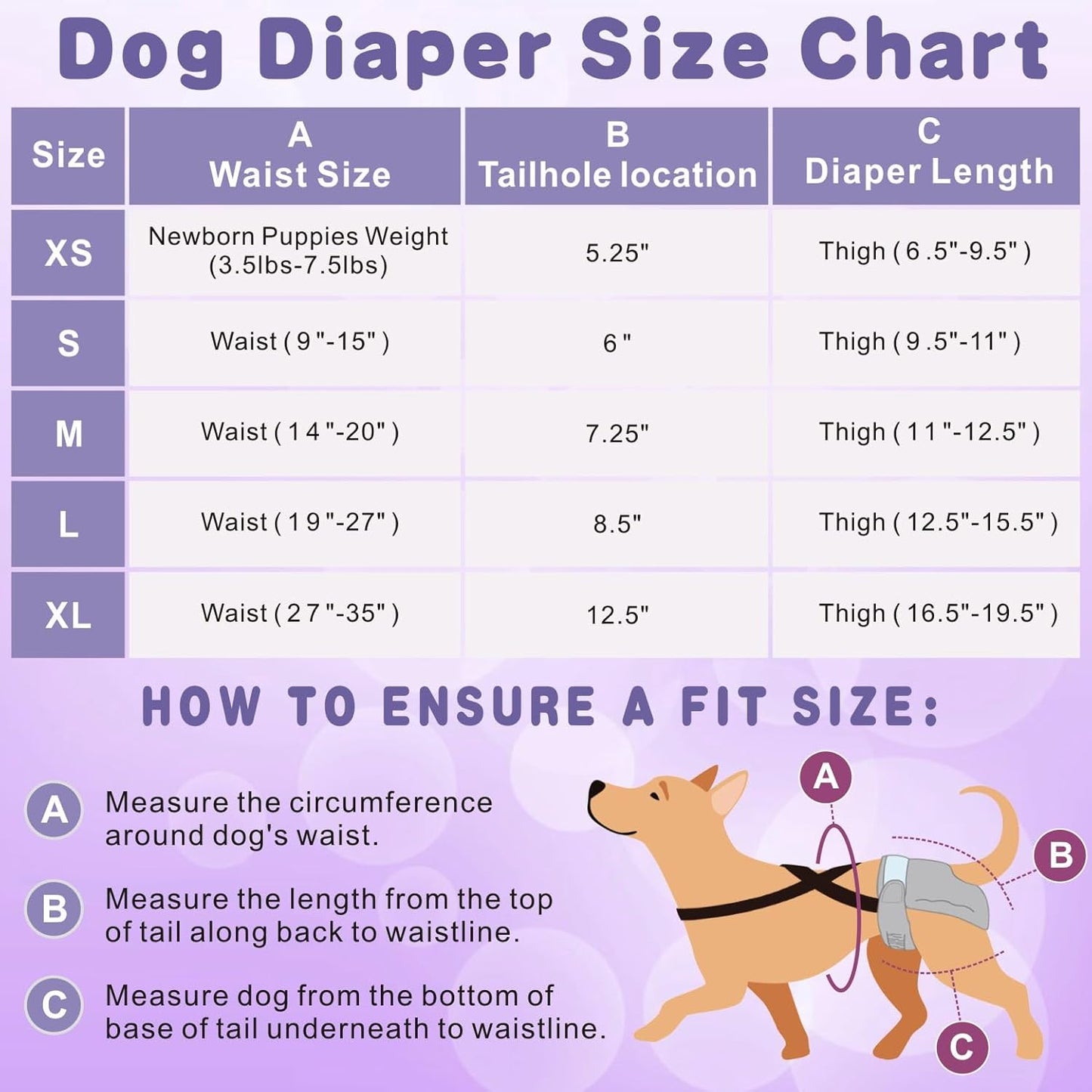Idepet Female Dog Diapers with Suspender 3 Pack Washable Reusable Doggie Diapers for Small Medium Female Dog in Heat Period Cycle Urinary Incontinence Training, Black+Red+Purple S