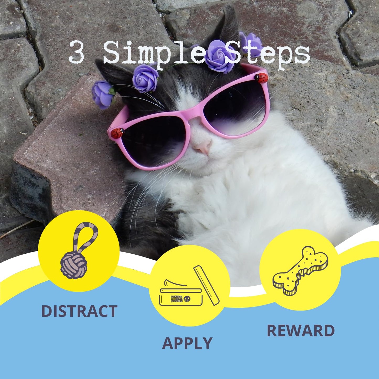 SPF 30 Pet Sunscreen | sun Protection For Pets 60 ML | Moisturising Sunscreen For Dogs And Cat Non-Toxic Formula Dog Nose | Dog Paw Balm Sun Cream Balm | Dog Sun Protection
