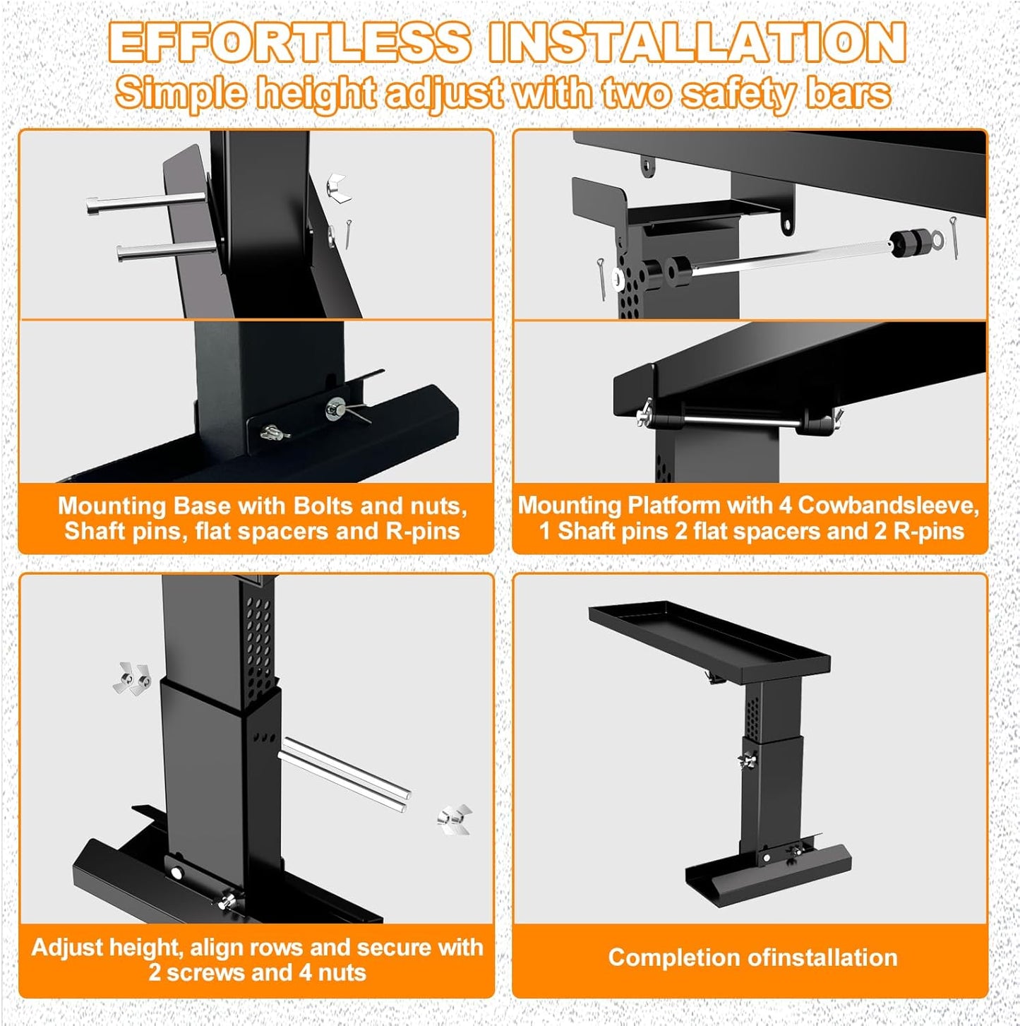 Foldable Heavy Duty Ladder Extender Pro-Adjustable Height 11.8-19.1", Ladder Leveler for Stair-Ladder Aide-Ladder Leveler for Extension Ladders with 23.7x7.5" Platform-Non-Slip Mat-Holds up to 880lbs