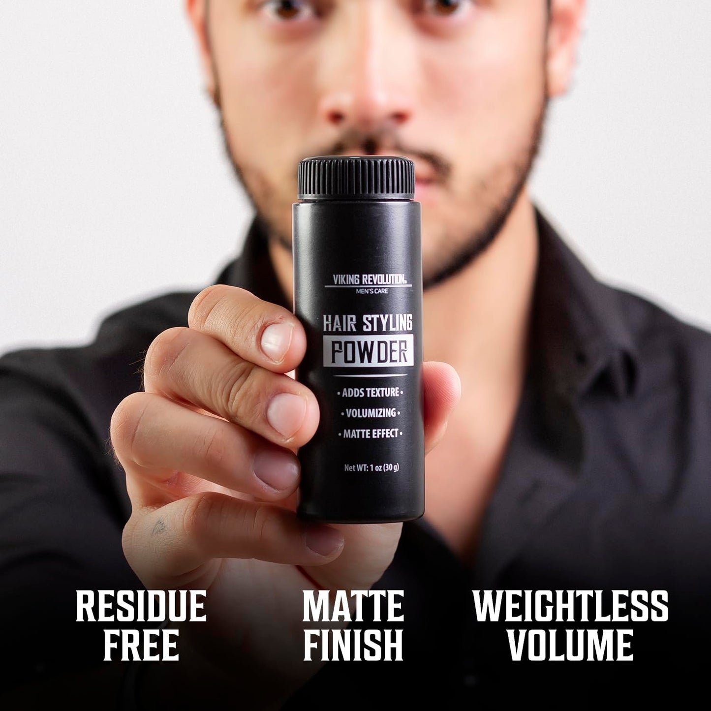 Viking Revolution Ultimate Hair Care Collection - Styling Hair Kit Includes Sea Salt Spray (8.8fl oz), Texture Powder (1oz), HairClay (2 oz), Comb Set (6 Pieces) and Oil (1.7fl oz) - Men Gifts