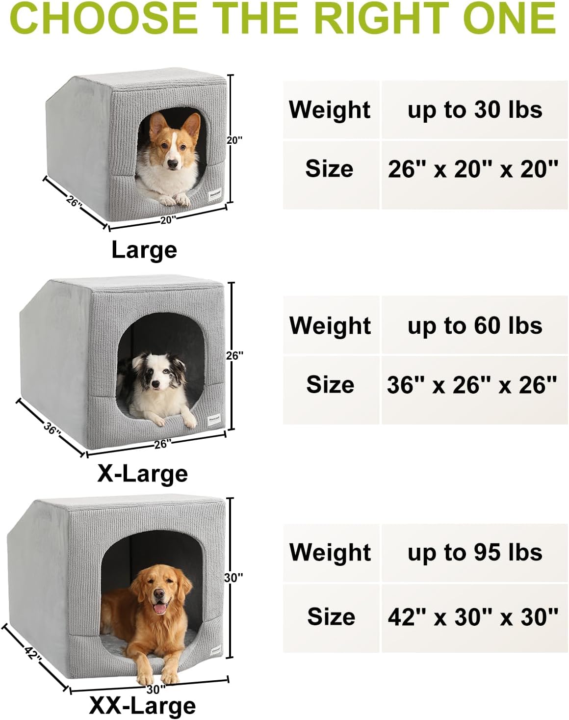 Hovicaed Indoor Dog House for Extra Large Medium Small Sized Dogs - Dog Tent with Washable Removable Cover, Pet Orthopedic Dog Cave Bed Egg-Crate Foam Cushion, Inside Dog House Large Space(L)