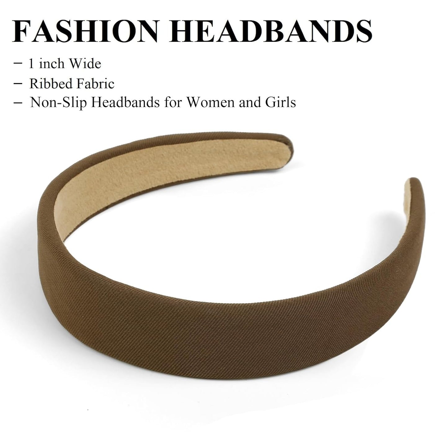 Huachi Headbands for Women Non Slip Trendy Headbands for Women’s Hair 1 inch Wide Cute Headband for Girls, Fall Head Bands Elastic Hair Bands for Womens Fashion Accessories for Women 4PCS