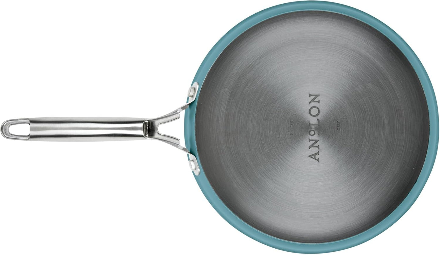 Anolon Achieve Hard Anodized Nonstick Cookware Pots and Pans Set, 9 Piece - Teal