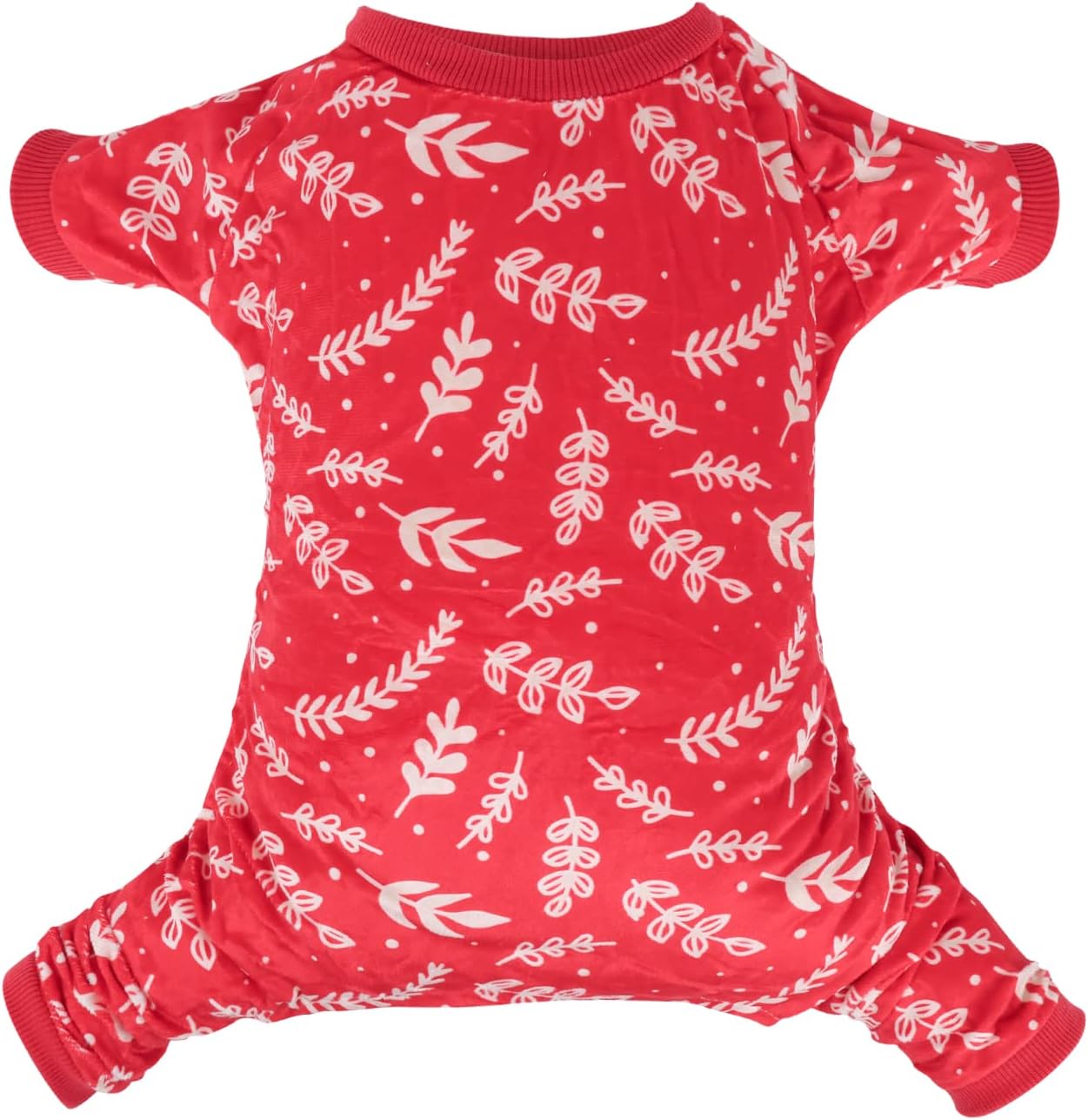 CuteBone Soft & Stretchy Christmas Dog Pajamas - Cozy Pet Jammies Breathable Jumpsuit for Small Dogs - All-Season Comfy Outfit Easy-On Pullover Design - Keeps Pets Warm & Comfortable P18M
