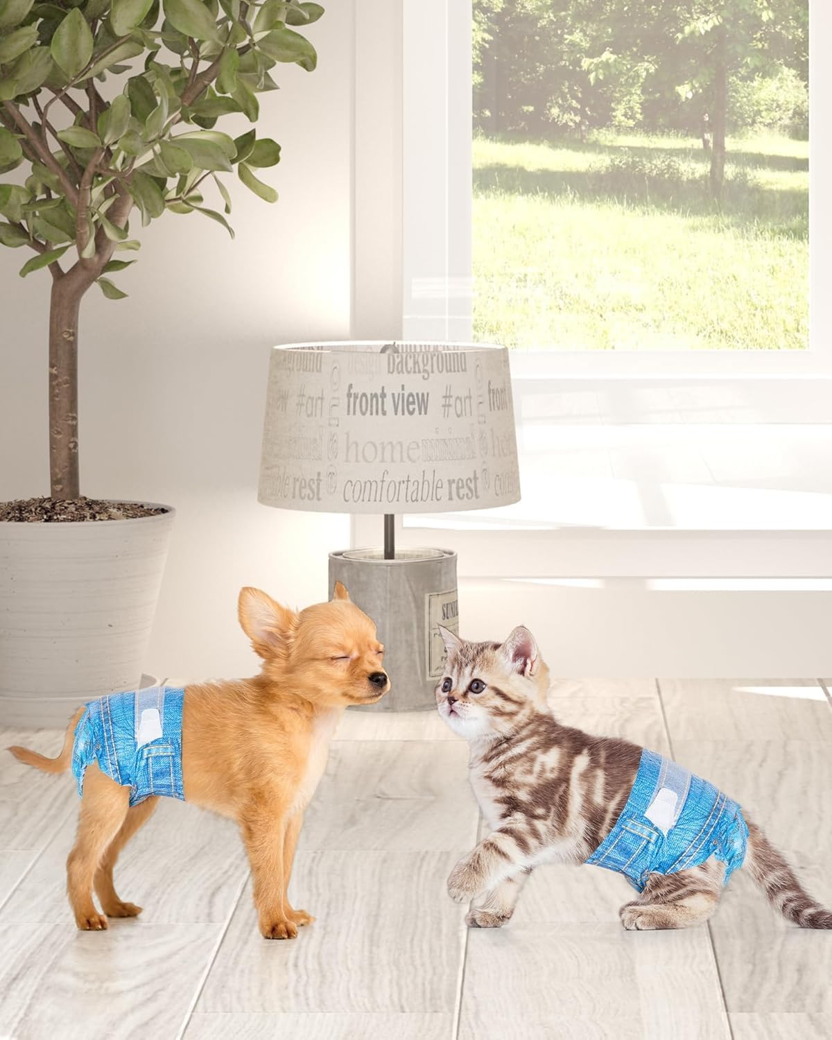 Pet Soft Dog Diapers Female, Disposable Dog Diapers, Cat Diaper for Female Cats, Puppy Diaper 16pcs Medium