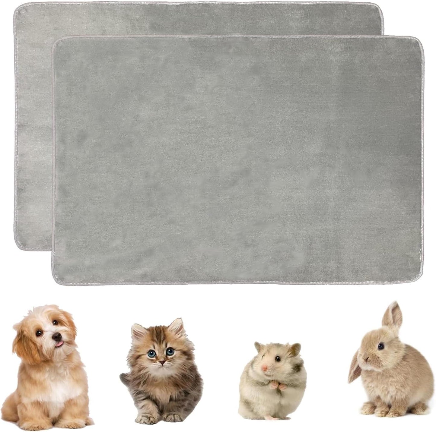 PINVNBY Guinea Pig Cage Liner, 2Pcs 31.4'' × 42.2'' Reusable Puppy Training Pads Rabbit Cage Liners Soft and Comfortable Pet Liner Washable Small Animals Bedding Pee Pads for Rabbit Hamster Cat Puppy