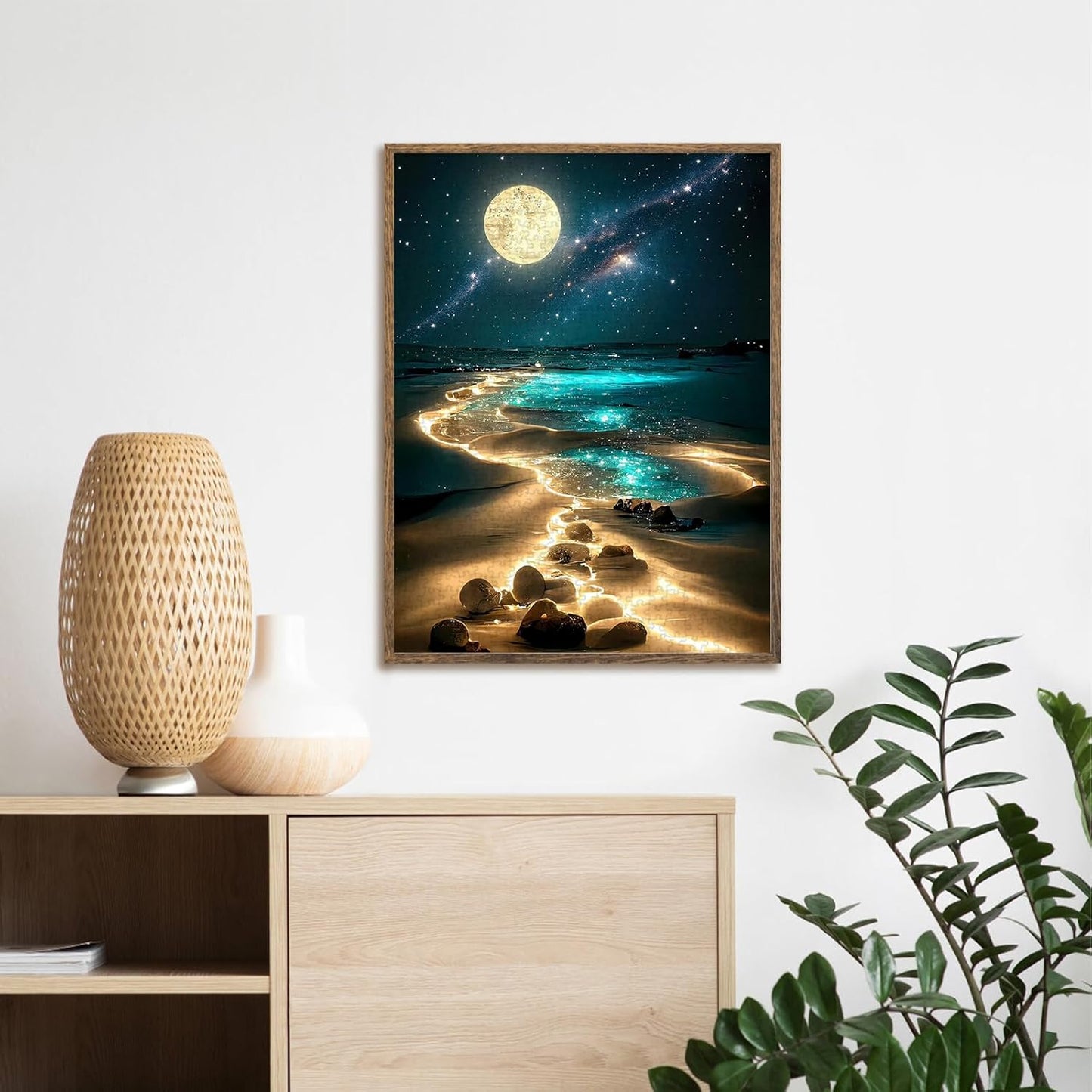 Moonlight Jigsaw Puzzles for Adults 1000 Pieces, Sparkling Beach Nature Landscape 1000 Piece Puzzle for Adults, Fun Hard Difficult Impossible Challenging Jigsaw Puzzles 1000 Pieces