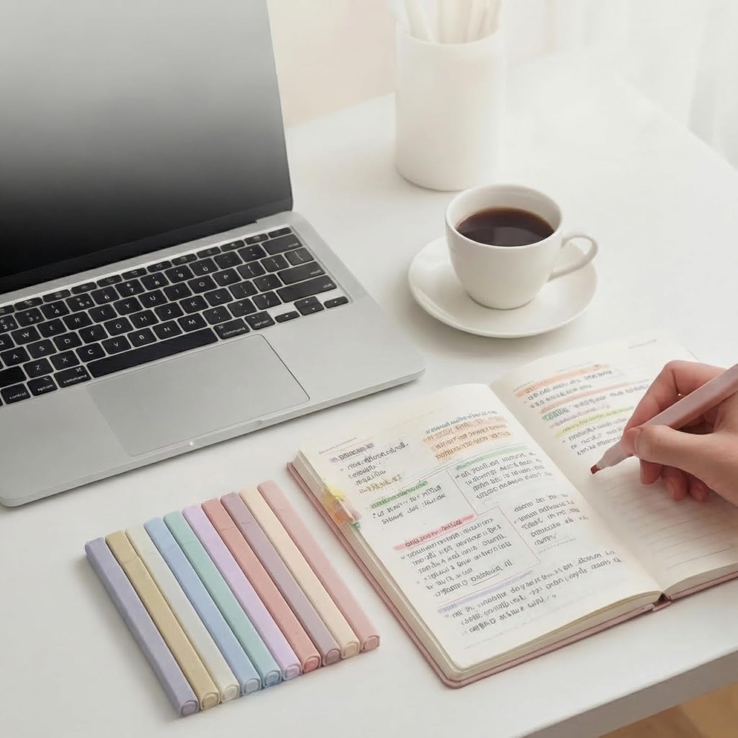12Pcs Aesthetic Cute Highlighters Bible Pastel Highlighters and Pens no bleed Assorted Colors Highlighter for and Office Journal Home