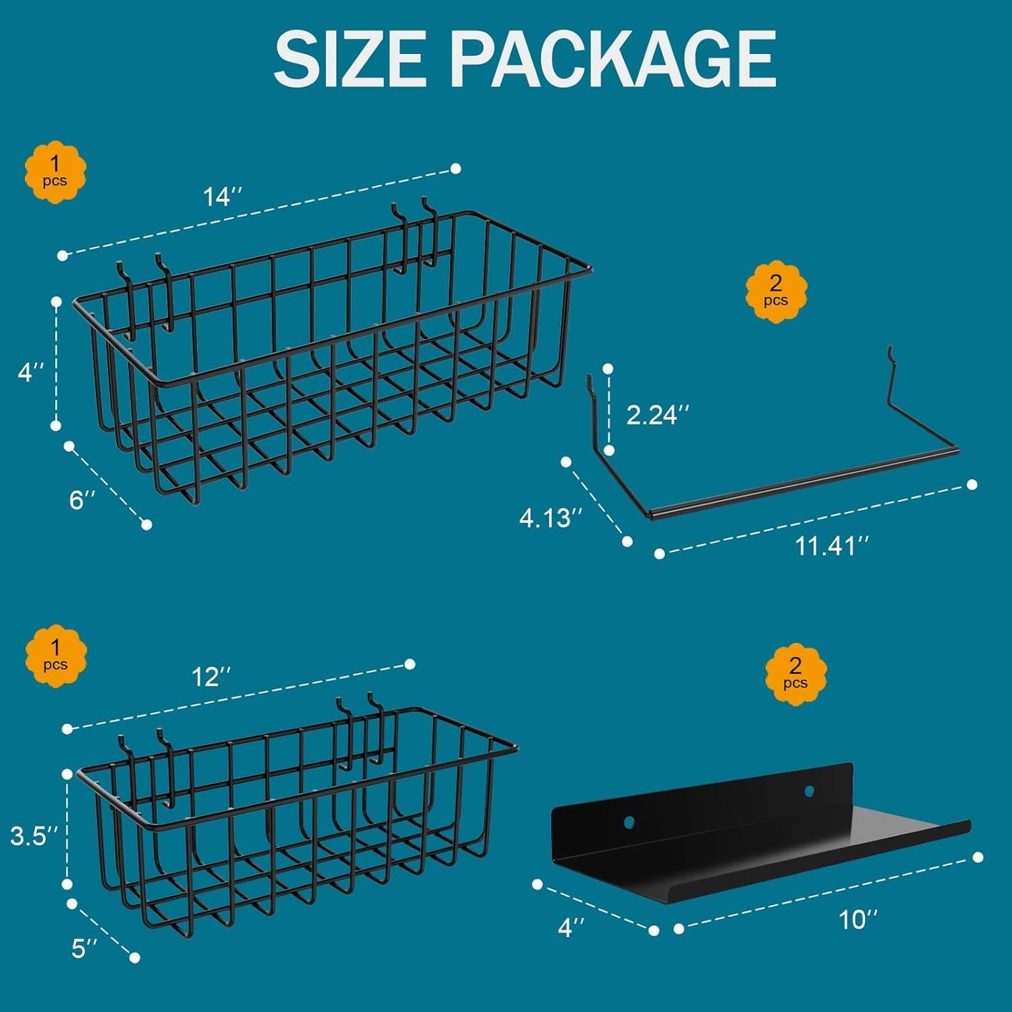 Peg Board Accessories Kit,Pegboard Hooks Assortment with Bins,Cups,Wire Baskets,Paper Towel Holder Can be Used for Pegboard Garage Workbench Craft Room Organizing Tools (Transparent Cup+Box)