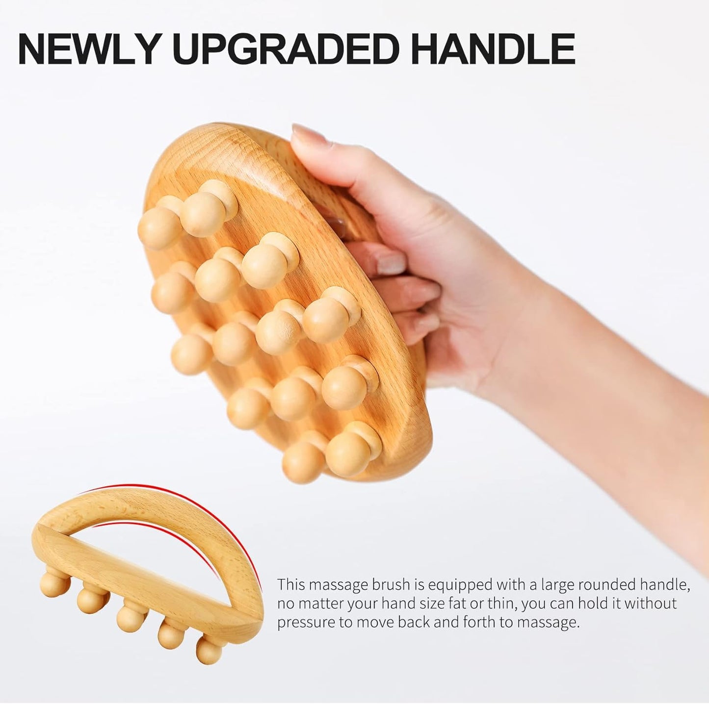 Wood Therapy Massage Tools, Cellulite Massage Tool Wooden Massage Body Brush, Itchy Skin Relief, Body Shaping,Professional Maderoterapia Kit Meridian Pressure Brush, Lymphatic Drainage Massager