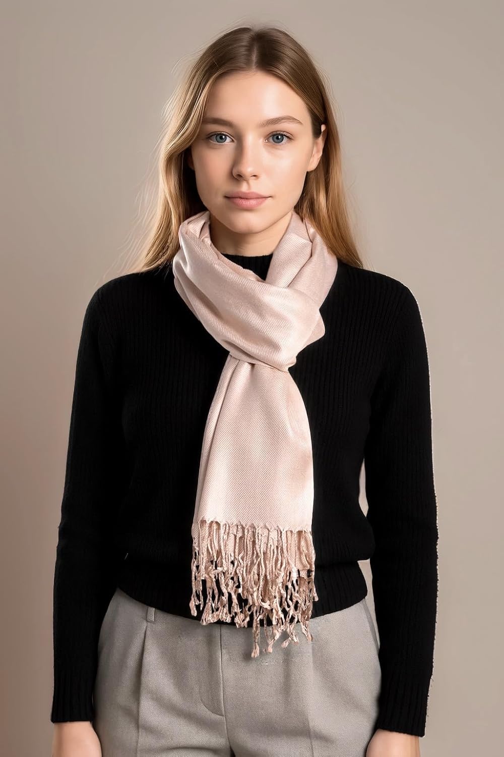 Achillea Lightweight Pashmina Scarf for Women – Soft Silky Shawl Wrap for Evening Dresses, Bridesmaids & Everyday Wear