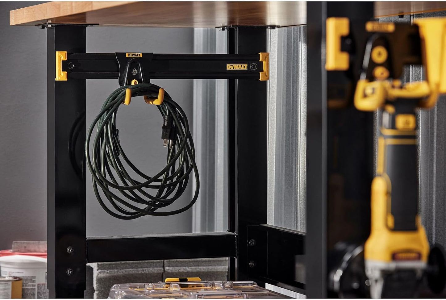 DEWALT Tool Organizer, Mount on Workbench, 20 Inch, Compact Metal Rail, DEWALT Workshop Storage System Compatible (DWST82827)