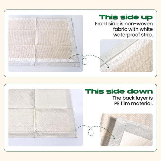 Puppy Pads 100 Count Small 22x22in Bamboo Training Pads Deodorizing Leakproof Quick Drying Dog Pee Pads Super Absorbent Disposable Pee Pads for Dogs Puppies, Doggie, Cats, Rabbits
