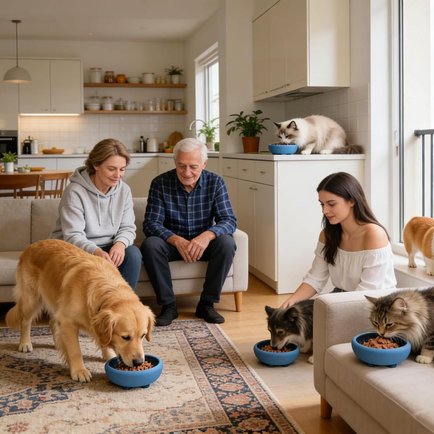 Whisker Pace - Slow Feeder Cat Bowl for Balanced Eating | Silicone Non Slip Pet Dish with Strong Suction Cup, Puzzle Pattern Feeding Design & Stable Base Control for Puppies, Medium Pets, Home Use and