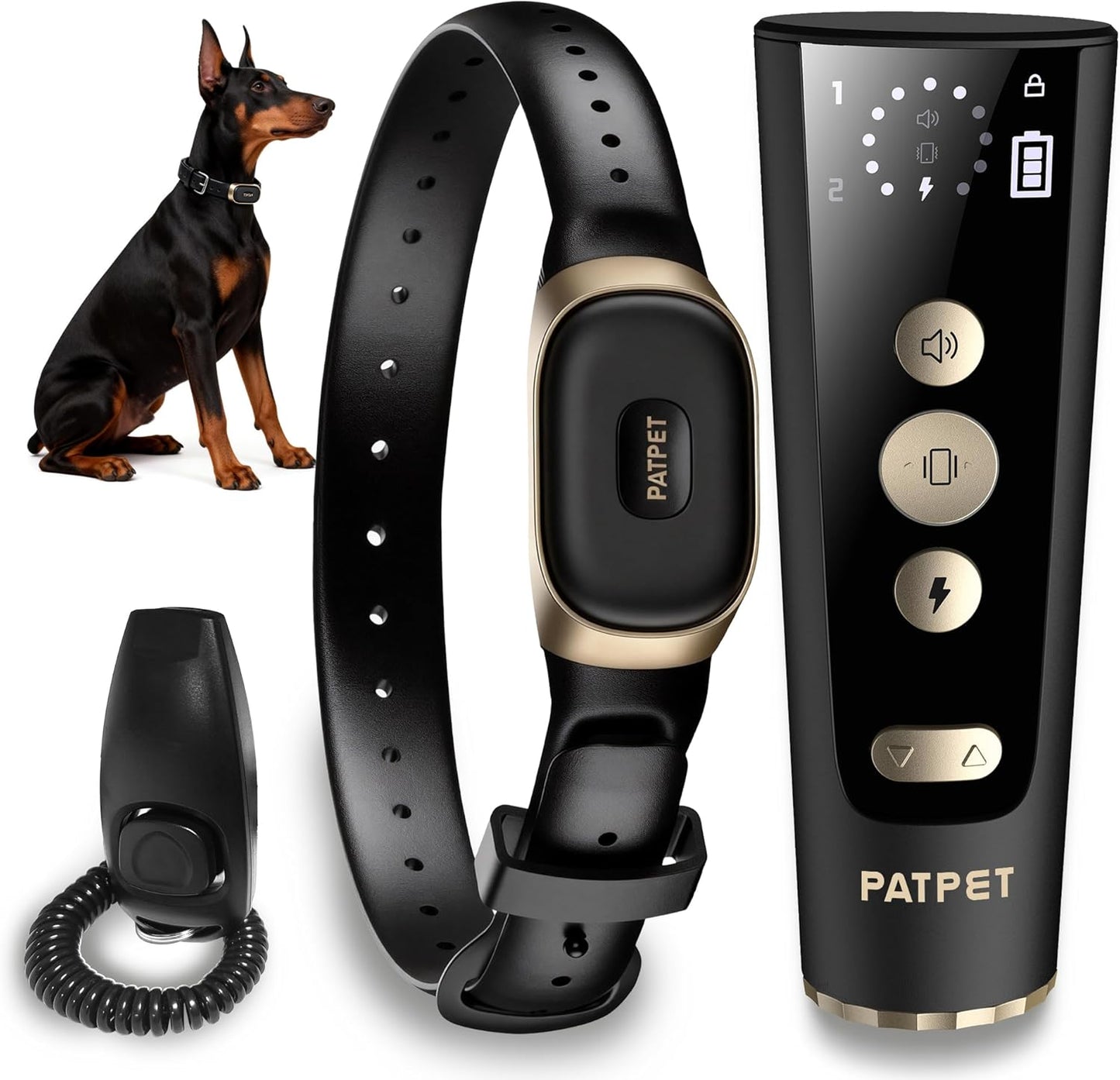 Dog Training Collar with Clicker - 4200Ft E Collar for Dogs Training IPX7 Waterproof with 3 Training Modes, Dog Shock Collar for Dogs(15-140 lbs)