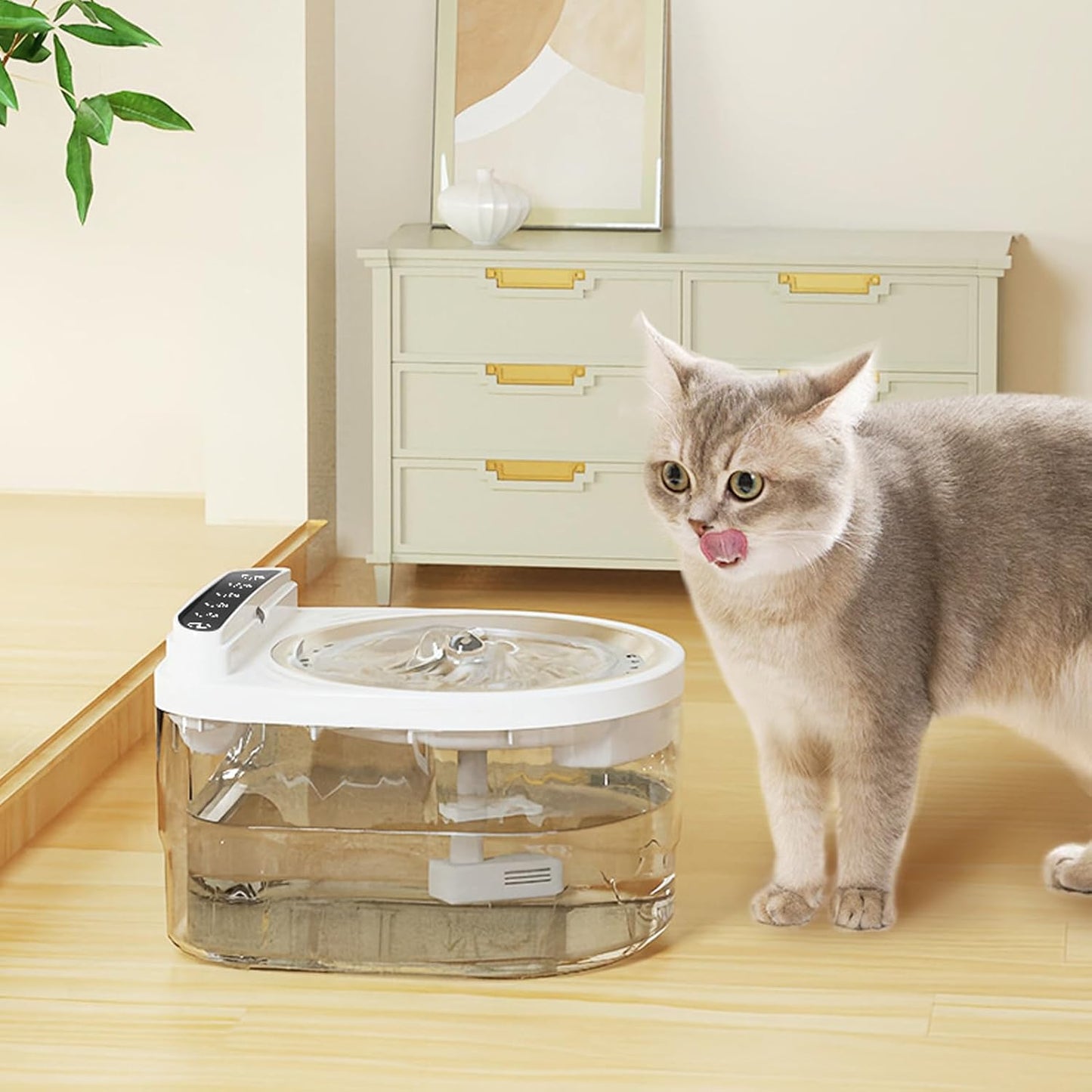 Wireless Water Fountain for Cats, 3L with Intelligent Motion Sensor | Drinker for Cat, Dog, Puppy – for Kittens, Puppies and Dogs, Hydration and Feeding, Indoor, Home, Living Room