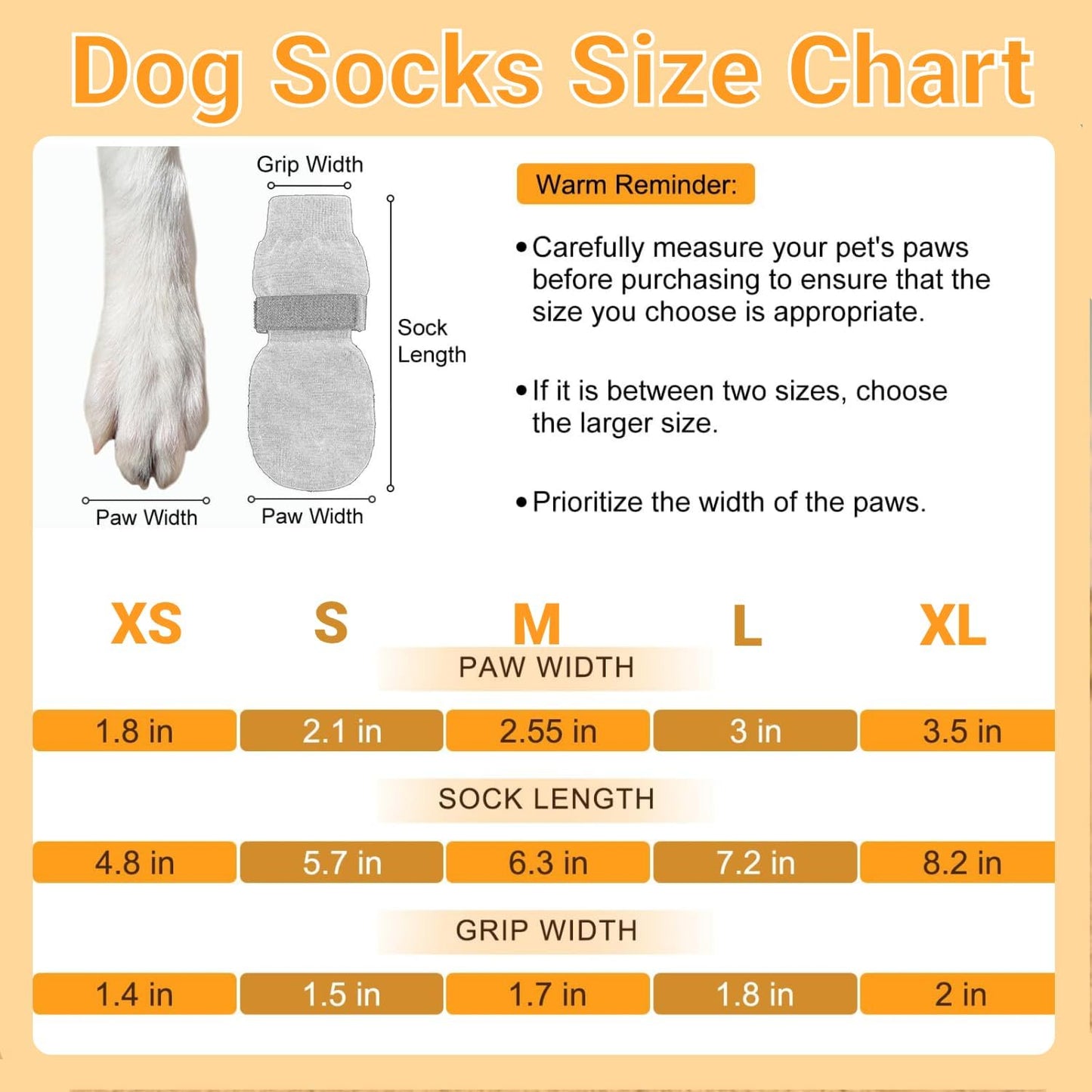SYEIIYU 4Pcs Anti-Slip Dog Socks, Dog Shoes with Double Sides Grips for Hot/Cold Pavement,Paw Protectors for Small Medium Large Senior Dogs, Traction Control Boots for Hardwood Floors-Brown-XL