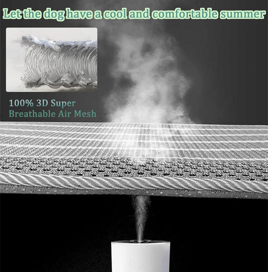 REEZEIVI Breathable Dog Crate mat with Anti-Slip Bottom,3D air mesh Pet Crate pad,Non-stuffy Dog Sleeping Bed,pet mat, Machine Washable Pet Mat for Sleeping (30X19, Sliver Grey Mat)