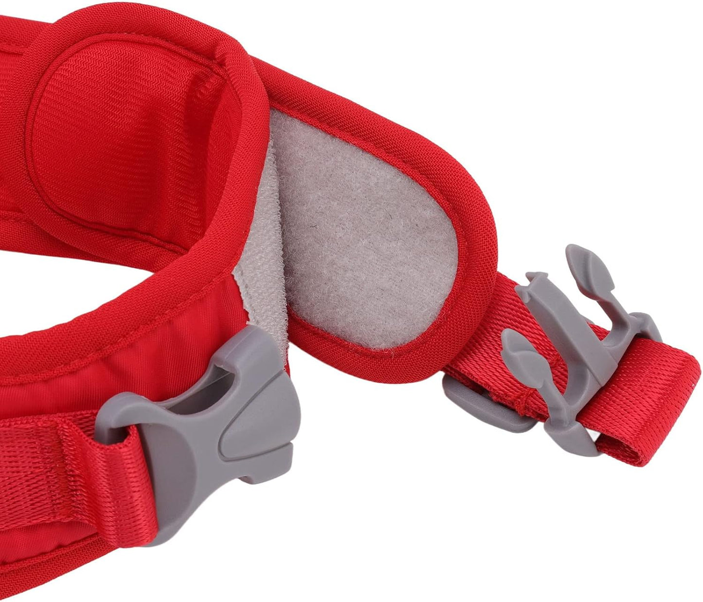 Dog Lift Harness Adjustable Safe Recovery Aid Puppy Front Leg Support Sling for Old Disabled Injured Pet Red Fleece Lining (L)
