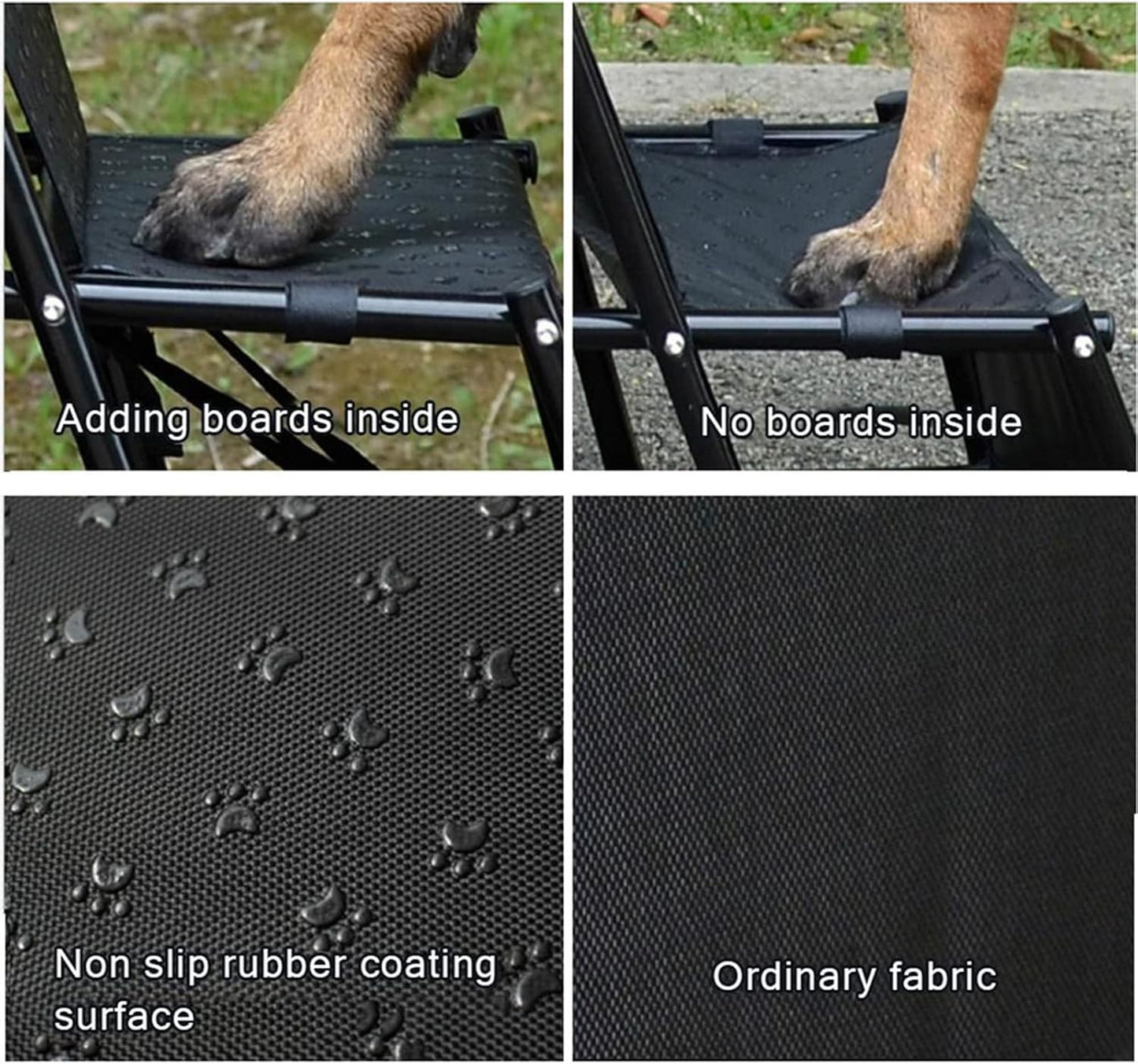 Dog Ramp for Cars Side Door Back Seat, Portable Lightweight Pet Ramps, Stable Foldable Dog Stairs for High Beds, Trucks, Car, Dog Steps Traveling for Medium Large Dogs