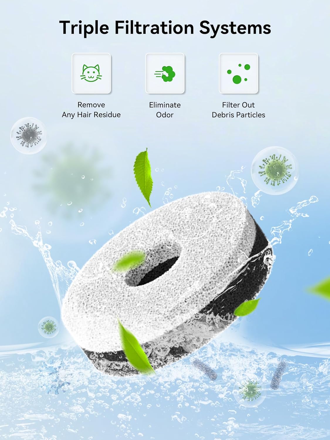 118oz/3.5L Smart Cat Water Fountain with App Control, Kitty spout cat Water Fountain, Ultra Quiet Pet Water Fountain for Cat Indoor, 2.4GHz Wi-Fi (Filters)