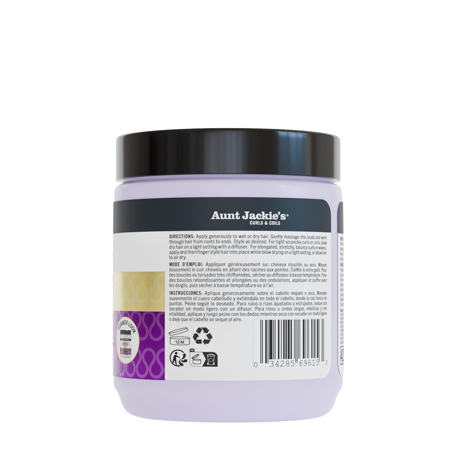 Aunt Jackie's Curl La La, Lightweight Curl Defining Custard, Enriched with Shea Butter & Olive Oil, Basic, 15 Ounce