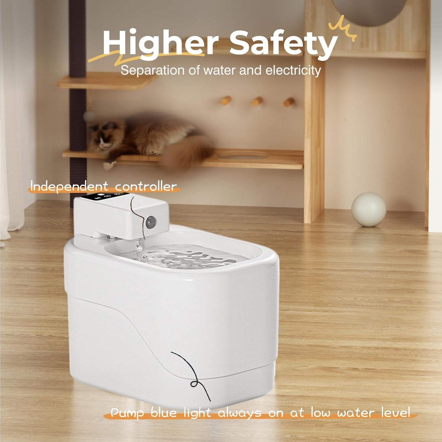 Automatic Dog Water Fountain Dispenser Large Capacity Quiet Indoor Pet Drinking Mute Waterer Sensors Water Fountain