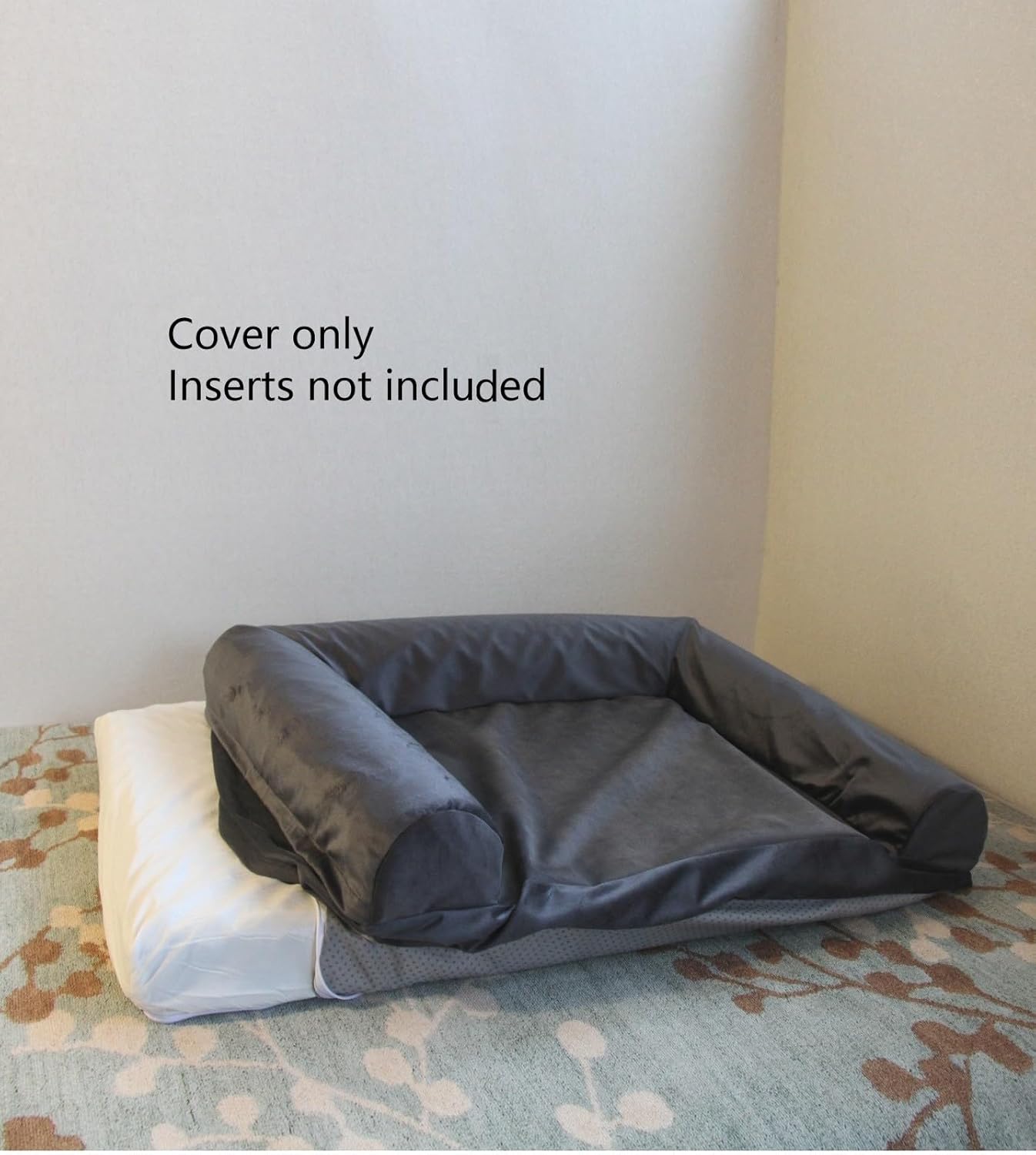 Bolster Dog Bed Removable Cover Washable 28x23