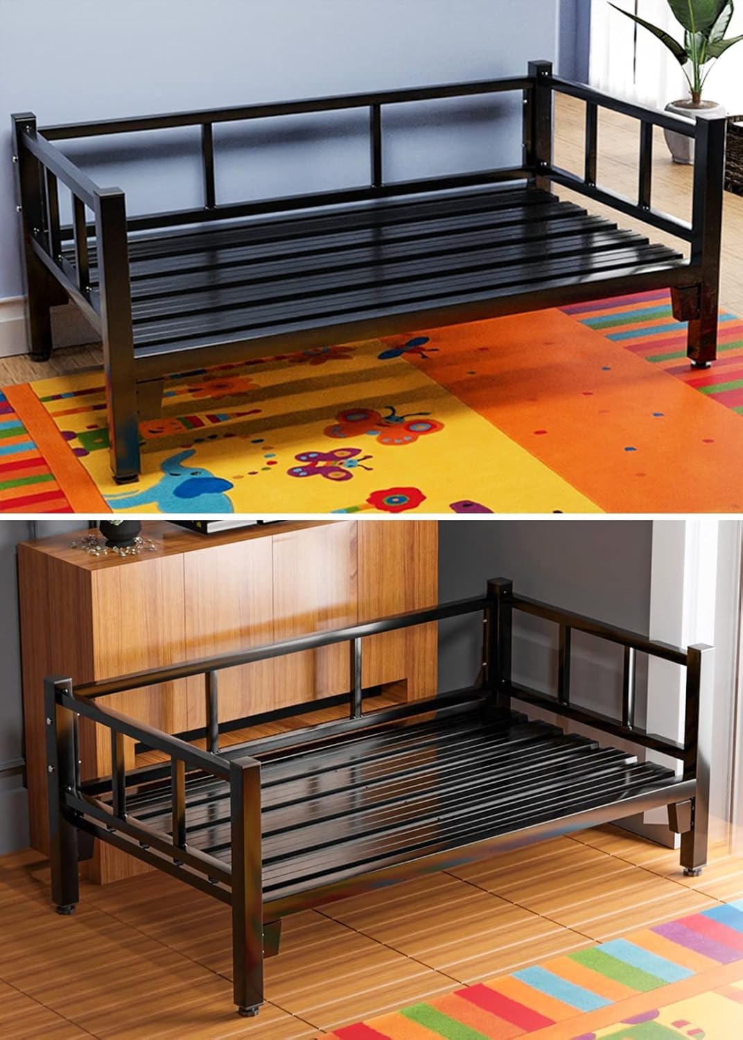 Pet Bed Metal Elevated Dogs Couch Sofa, Lightweight Portable Raised Pets Cot for Large ＆ Older Dog, Indoor Outdoor Orthopedic Joint Relief Pet Bed (Size : M-80x50cm/31.5x19.7in) ()