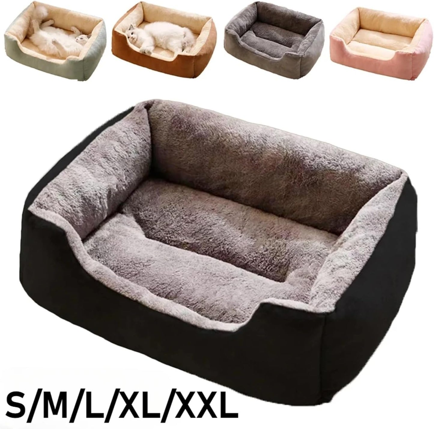 Bed for Cats Pet Products Cushions Kitten Goods Accessories Dog All Home Supplies Things Accessory Habitats Basket House Beds(Pink,XL 70x50)