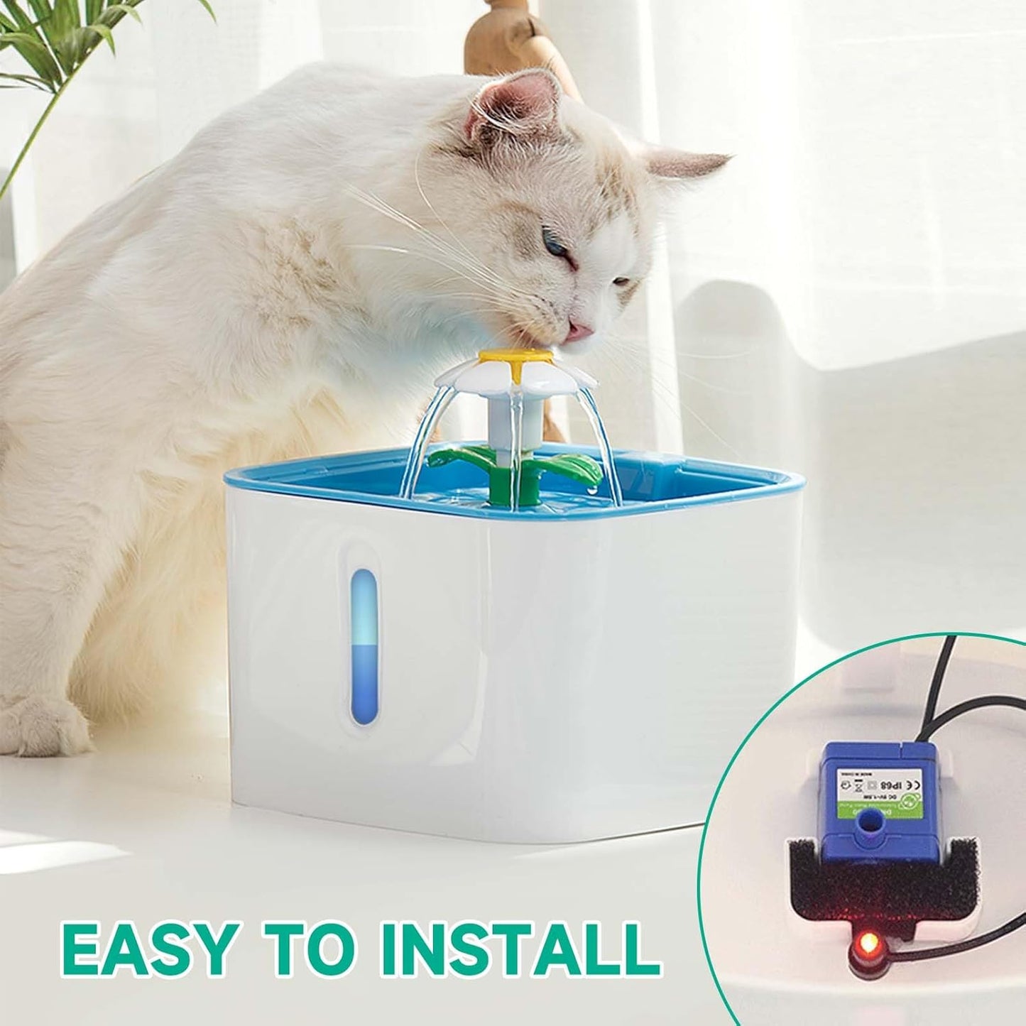 12 Pcs Cat Fountain Foam Filters Replacement, Pre-Filter Sponges for Pet Water Fountain Compatible with Multiple Automatic Drinking, Home Use for Cats Dogs Small Pets by Owners