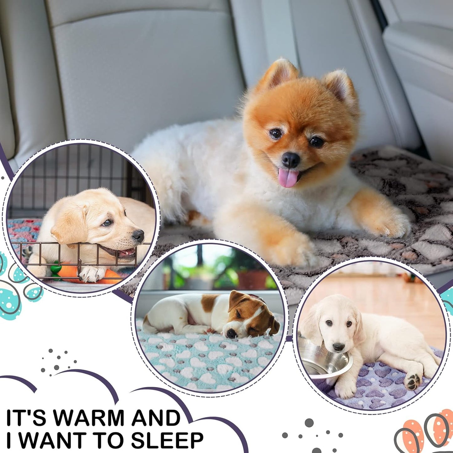 4 Pcs Waterproof Guinea Pig Blankets Washable Small Animal Fleece Bedding Absorbent Guinea Pig Cage Liners Reusable Pet Pee Pad Sleep Mat Pad Cover for Hamster Ferret (Heart Pattern,24 x 47 Inch)