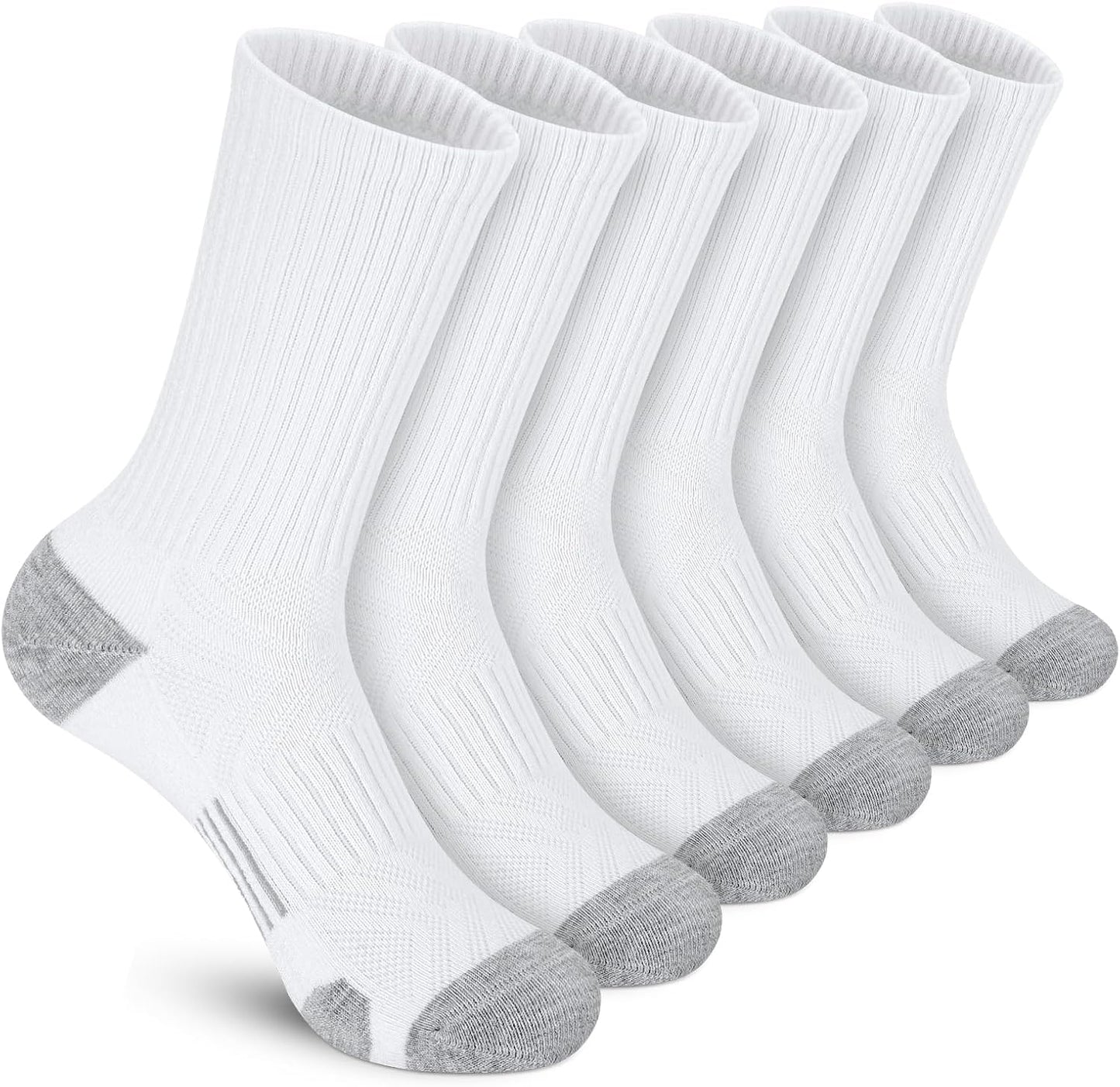 Felicigeely Athletic Crew Socks Cushion Running Socks Performance Breathable Sports Socks for Men