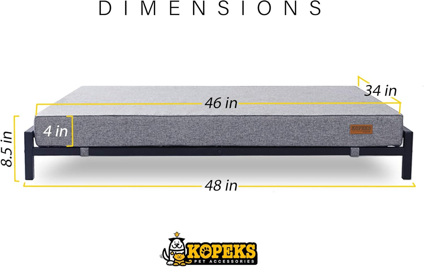 KOPEKS Outdoor Elevated Dog Bed for Large Dogs Raised Dog Bed - Modern Style - Updated Version
