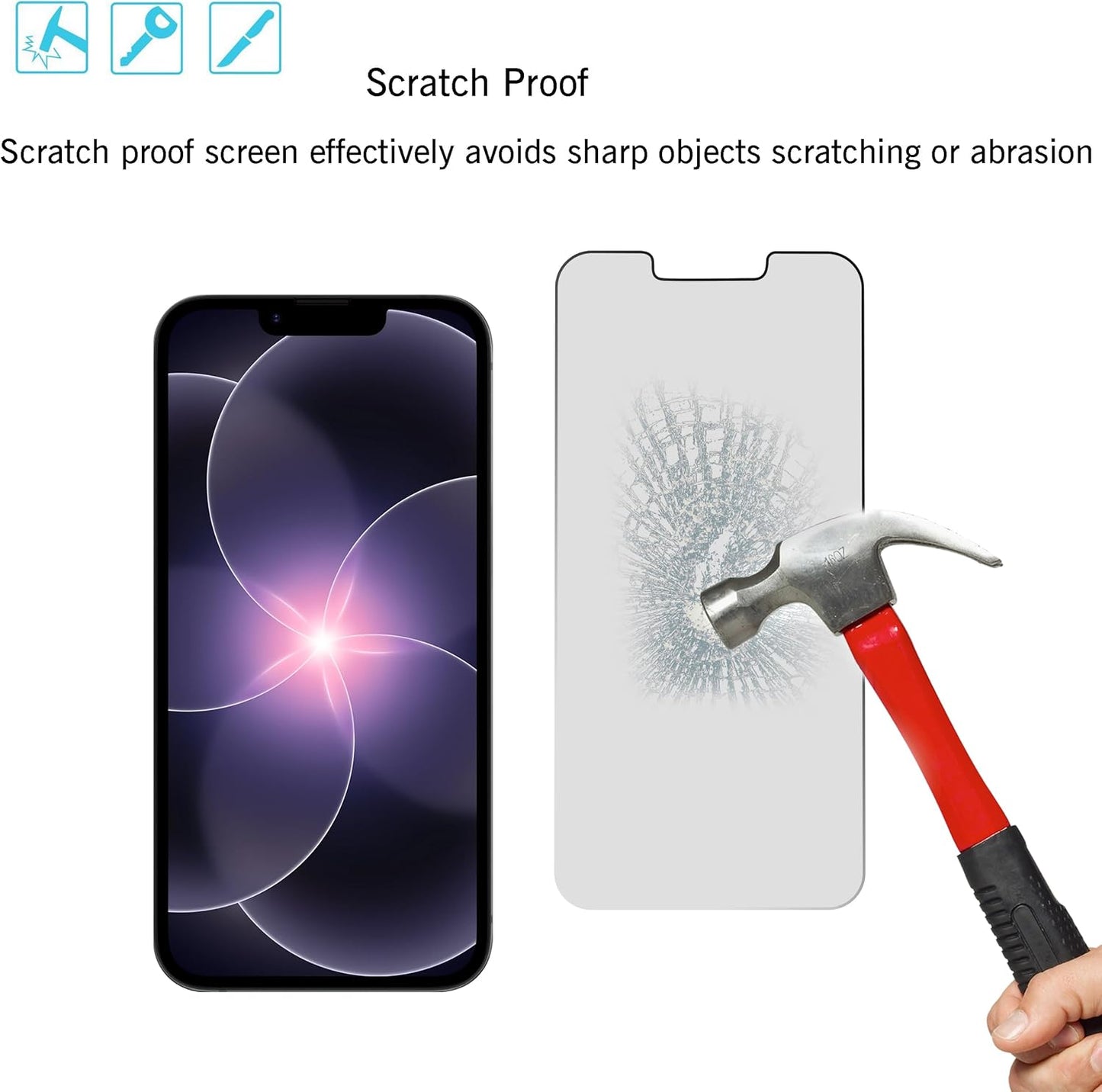 Ailun Privacy Screen Protector for iPhone 17e / iPhone 16e / iPhone 14 / iPhone 13 / iPhone 13 Pro [6.1 Inch] 2 Pack Anti Spy Private Tempered Glass Case Friendly [Not for iPhone 16 6.1 Inch]