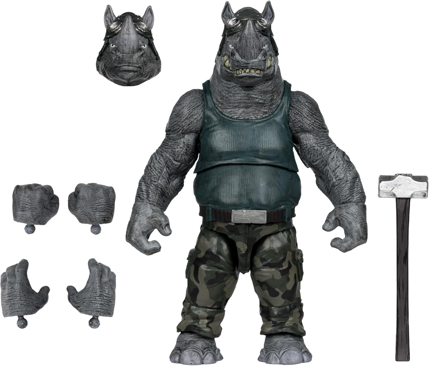McFarlane Toys- Teenage Mutant Ninja Turtles (Page Punchers) Rocksteady 5in Action Figure with Comic