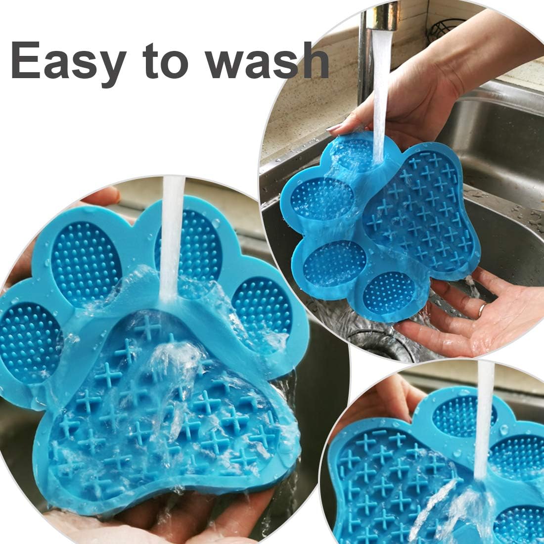 Dog Lick Pad, Dog Feeding Mats Slow Eating Pet Mat with Super Suction for Dogs Licking Peanut Butter, Pet Bathing, Grooming Training
