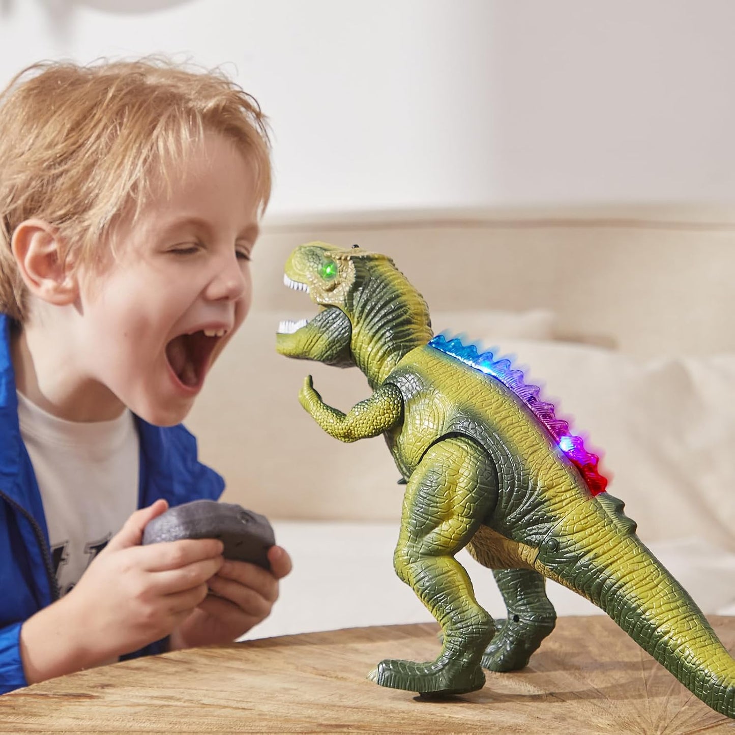 STEAM Life Remote Control Dinosaur Toys,Robot Walking & Dancing Dinosaur with Light and Realistic Roaring Sound, Electronic Steam Toy, Birthday Gift for Kids