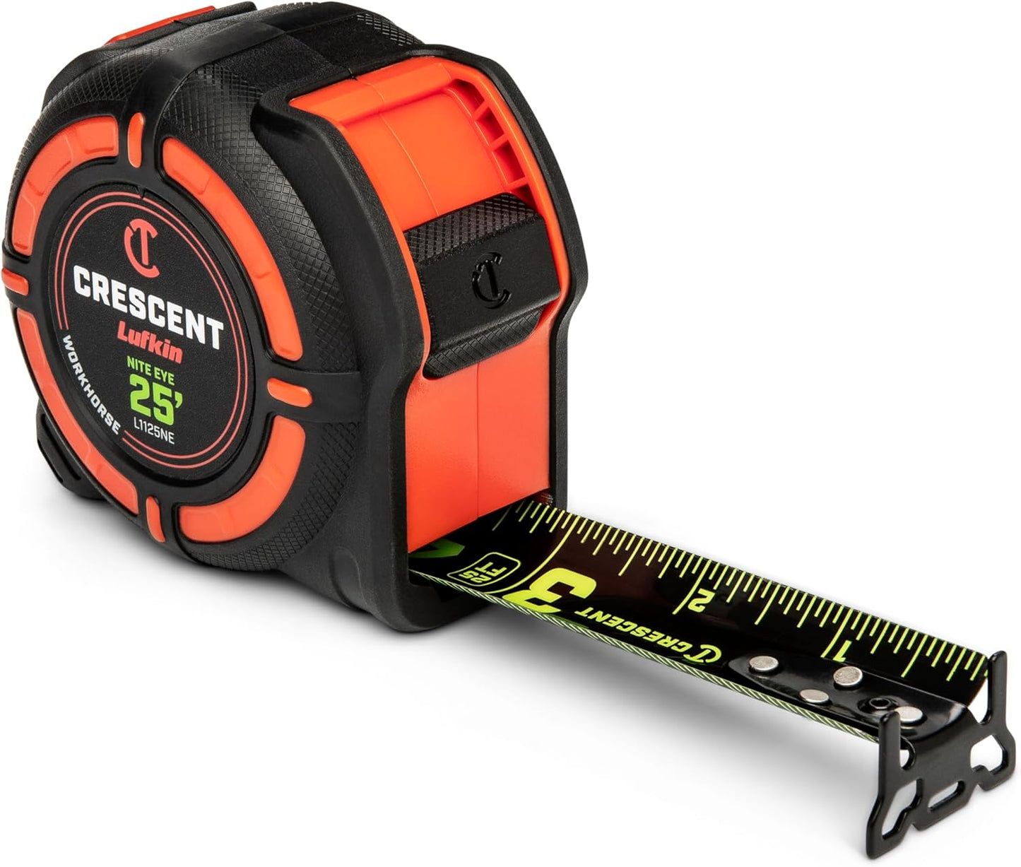 Crescent Lufkin 25 Ft. WORKHORSE NITE EYE Tape Measure | 2 Pack | L1125NESET2V