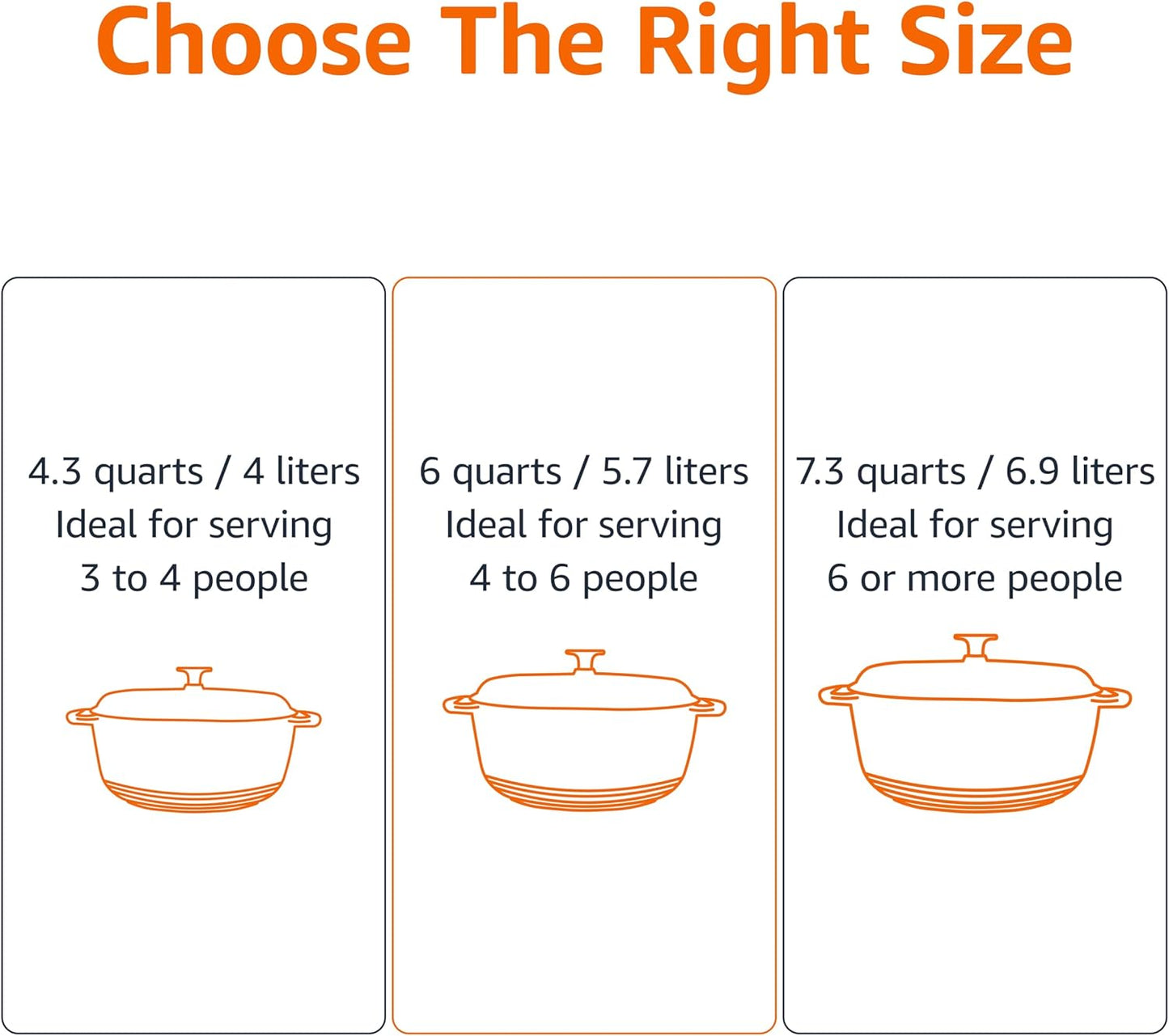 Amazon Basics Enameled Cast Iron Dutch Oven Pot with Lid, Oven Safe, Heavy-Duty, Dual Handles for Baking, Roasting, Stews, Round, 6-Quart, White