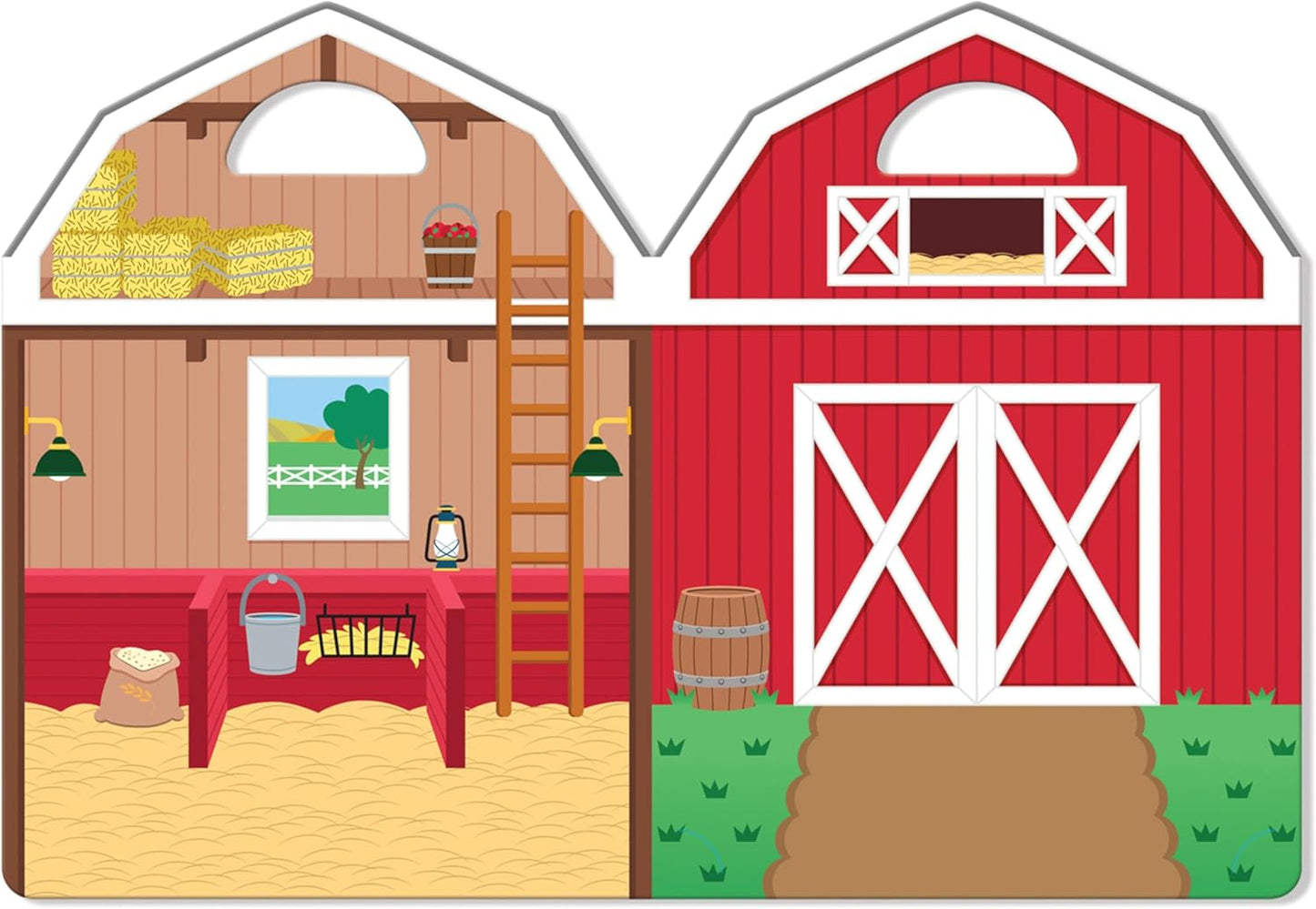 Melissa & Doug Puffy Sticker Play Set – On The Farm, 52 Reusable Stickers with 2 Fold-Out Scenes, Restickable Animal Arts and Crafts Activity Book for Kids Ages 4+ - FSC Certified