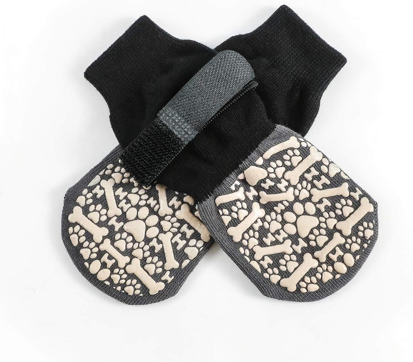 Anti-Slip Dog Socks for Hardwood Floors, Paw Protectors for Small to Large Dogs,Adjustable Non-Slip Dog Shoes with Traction Sole, Breathable & Washable Paw Protection for Indoor Outdoor Use(M:8Socks)