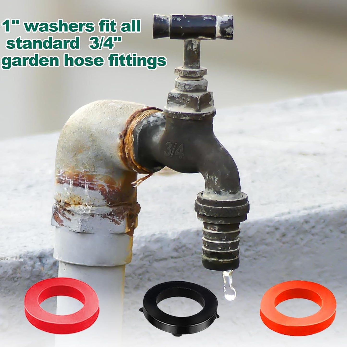 158 Pcs Faucet Rubber Washers and Garden Hose Gasket Assortment Kit for Assorted Outdoor Faucets Stem Worn and Plumbing Garden Shower Hose Washer Seal Repair