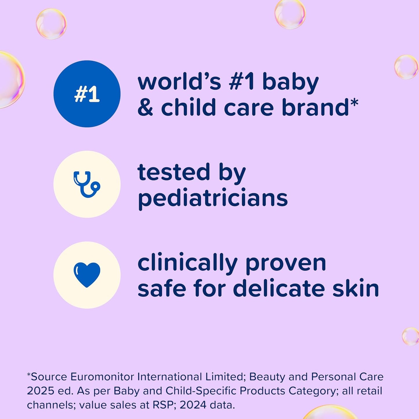 Johnson's Bedtime Baby Bath with Soothing NaturalCalm Aromas, Hypoallergenic & Tear-Free Liquid Baby Bath Formula, No Added Parabens, Sulfates, Dyes, Baby Essentials, 27.1 fl. oz