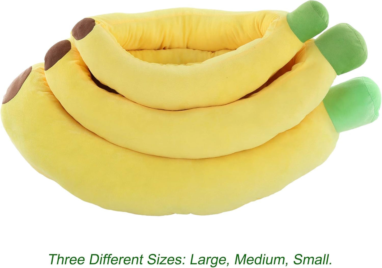 SILICUTE Banana Pet Bed - Snuggle Up in Style! Cute & Cozy Plush Pet Bed for Small Dogs/Cats