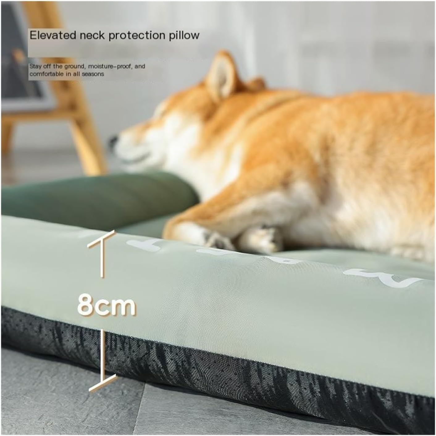 Dog Kennel for All Seasons Oxford Cloth Dog mat Pillow Sleeping Warm cat pet(Seasonmatbeangreen,M)