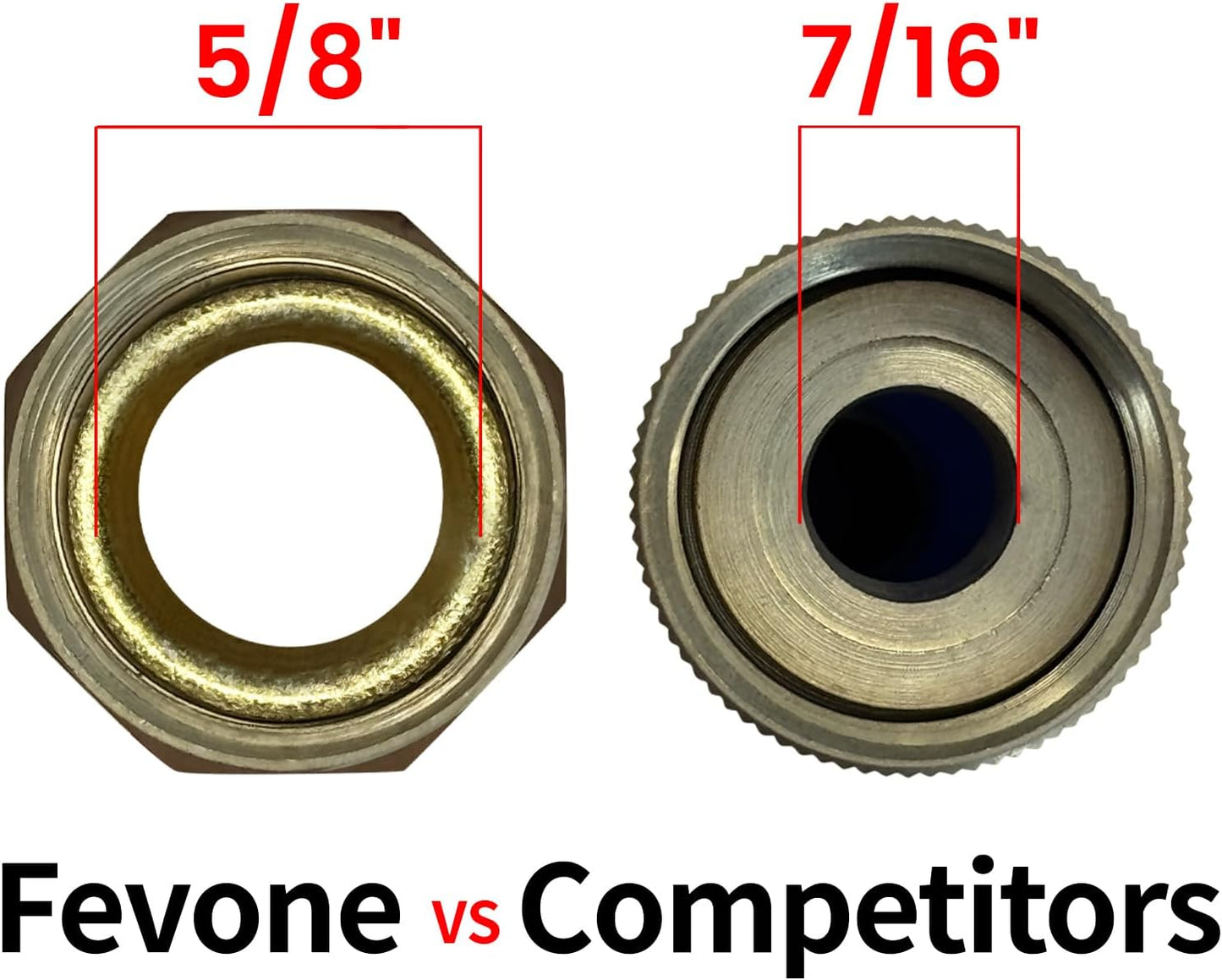 Fevone 100 ft Garden Hose Non Kinking, Flexible Water Hose, Heavy Duty Hybrid Polymer, 5/8 Inner Diameter Hose, 3/4 Brass Fittings