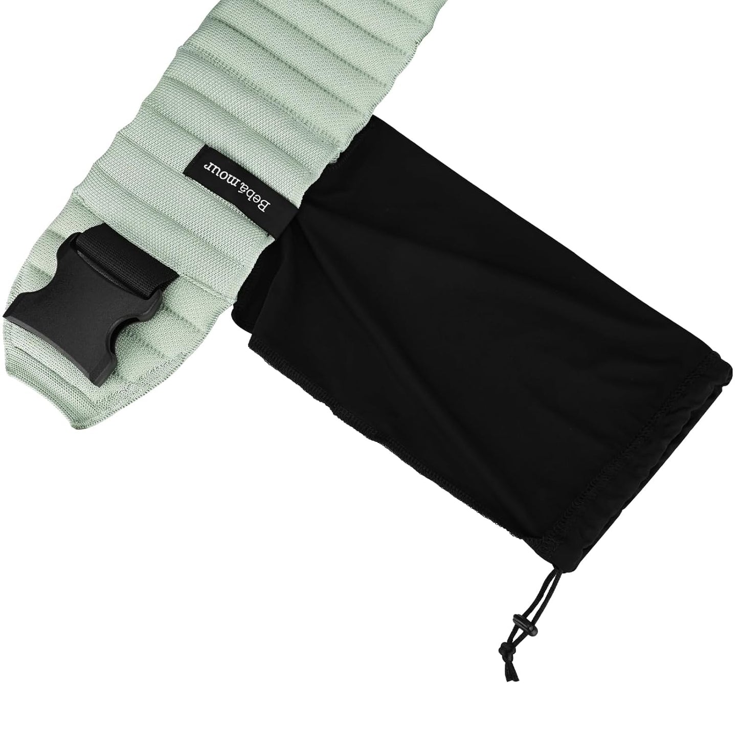 Bebamour Knit Baby Carrier,Cozy and Lightweight Carrier for 4-24 Months,Ergonomic Baby Carrier with Head Hood (Green)